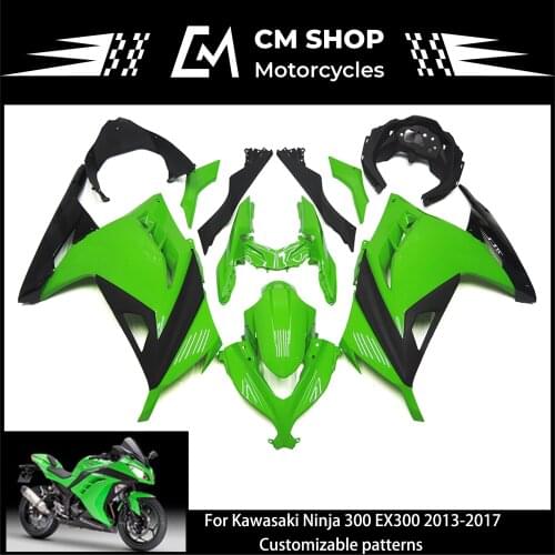 Complete ABS Motorcycle Fairing Kit For Kawasaki Ninja 300 EX300 2013 2014 2015 2016 2017 Black New