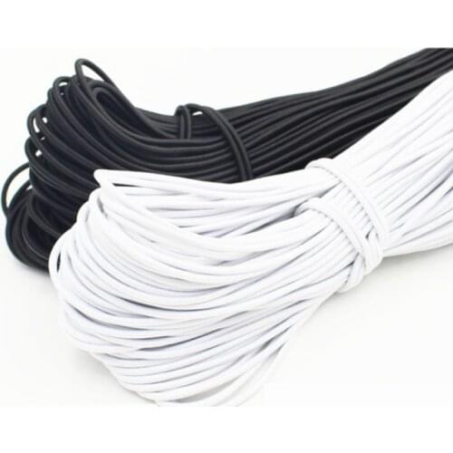 Wholesale 100m Black/White Round Elastic Rope Strength Cord Rope DIY Handmade Clothes Bags Multifunction Sewing Accessories