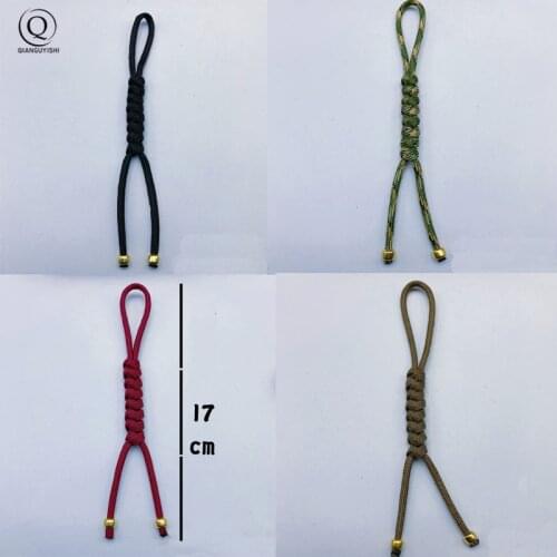 Handmade Woven Umbrella Rope DIY Keychains Pendants Accessories Jewelry Brass Knife Beads Paracord Hangings EDC Outdoor Survival