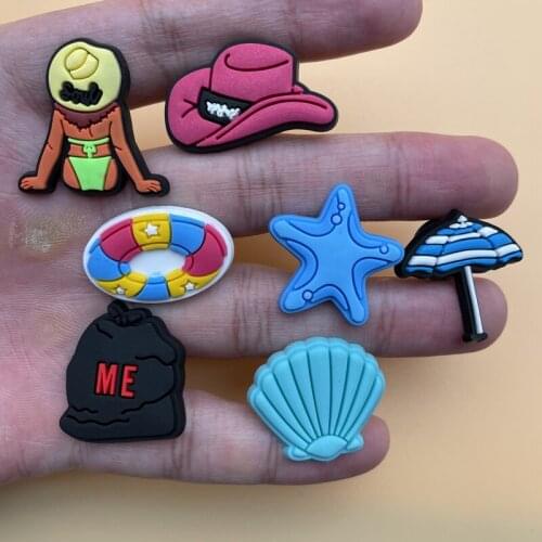 Free Shipping 1Pcs Cartoon Sea Animals PVC Shoe Charms Cute Shoe Buckle Decorations Fit Croc JIBZ Party Kids Gifts 15P-4L-1