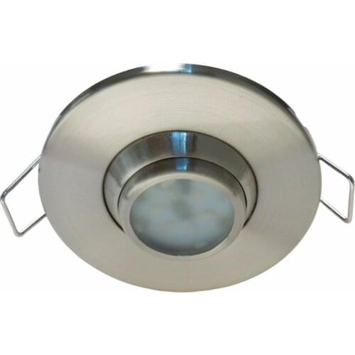 ITC RV Camper Marine Boat 360 Degree Push Lens Swivel Overhead LED Light with Switch Spring Mount 69410-NI3K
