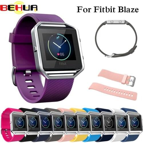 Silicagel Soft watch Band Strap Watchband Bracelet Wrist Strap for Fitbit Blaze Watch Replacement Silicone Wrist Band watchband