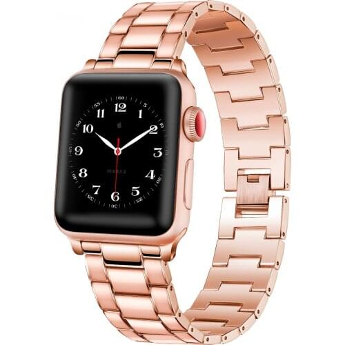 Stainless Strap with Color For Apple Watch Band 44mm 40mm 42mm 38mm iWatch Bands Series SE 6 5 4 3 2 1 Bracelet For Applewatch