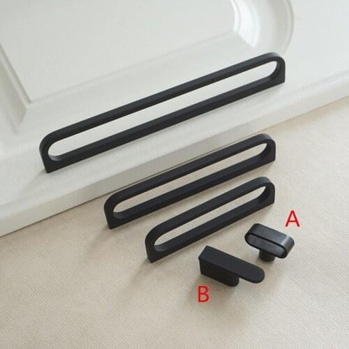 3.66" 5" 7.55" 12.6"Black Drawer Pull Rings zinc Alloy Door Knobs Handle Wardrobe Cupboard Handles Dresser Knob 93 128 192 320mm