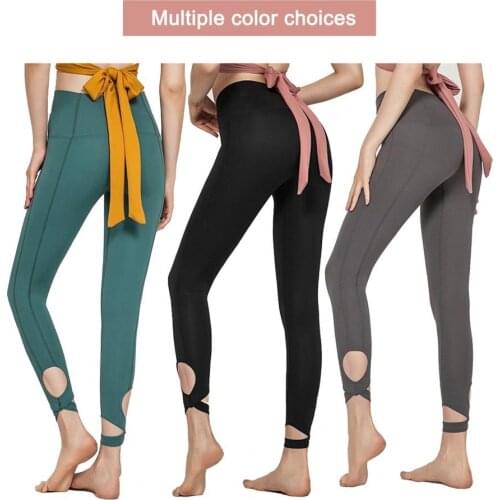 Yoga Pants High Waist Nylon Fitness Tights Tummy Control Workout Leggings for Women Running Trousers Tight Sport Pants