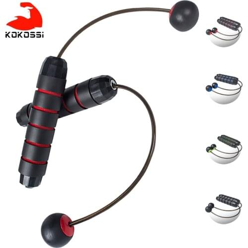 KoKossi Skipping Rope Wireless Ball Steel Wire Protable Fitness Equipment Body Building Training Weight-bearing Jumping Rope