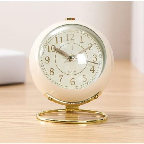 Vintage Alarm Clock Student Stationery Study Alarm Reminder Home Decor Photo Props Luminous Clock For Bedroom Desktop