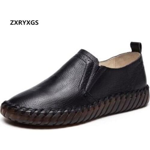 100% Natural Full Genuine Leather Hand-stitched Shoes Woman Flats Soft Comfort Hollow Women Sneakers Casual Sandals Flat Shoes