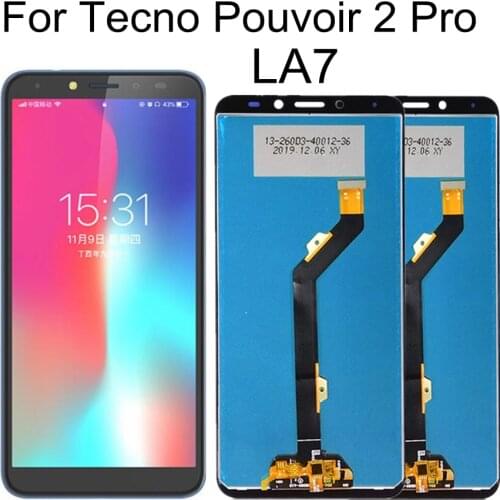 6.0" LCD For Tecno Pouvoir 2 Pro LA7 LCD Display Touch Screen Digitizer Assembly Replacement For Pouvoir 2Pro LCD Display