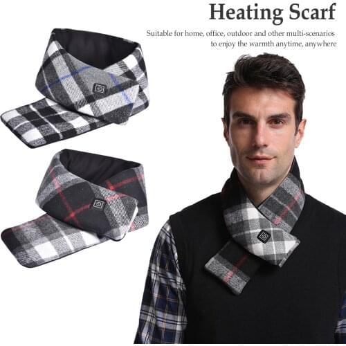 Winter Scarf Men Women Heating Scarf Washable Comfortable Waterproof USB Electric Neck Wrap Skin-friendly Wool Collar Scarves