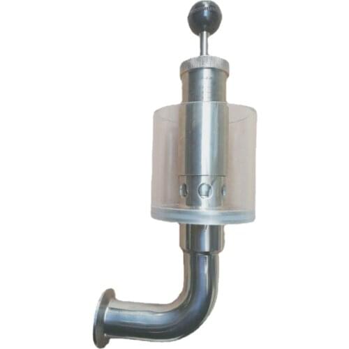 1.5" Tri Clamp 0.2-2.2 Bar Adjustable Pressure Relief Safety Valve Sanitary SUS304 Stainless Steel Beer Brew