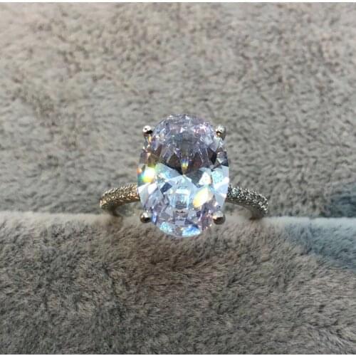 1pc High Quality Shiny Finger Ring Party Creative Egg Shape Zircon Inlaid Women Jewelry Elegant Gift