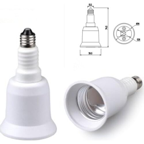 100PCS 100pcs CE ROHS E11 male to E26 female socket adapter E11 to E26 lamp holder adapter dropshipping