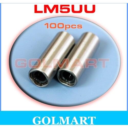 100pcs 5mm LM5LUU Long Type Linear Motion Bearing slide Bushing for 5mm rail shaft