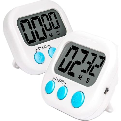 2PCS Digital Kitchen Timer Big Screen Cooking Baking Timer Magnetic Backing Loud Alarm Reminder Temporizador Clock Kitchen Tools