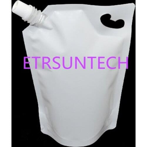 500Pcs/Lot 14*22cm 500ml White Empty Doypack Spout Bag Jelly Juice Wine Drinking Stand Up Spout PE Poly Party Package Pouch