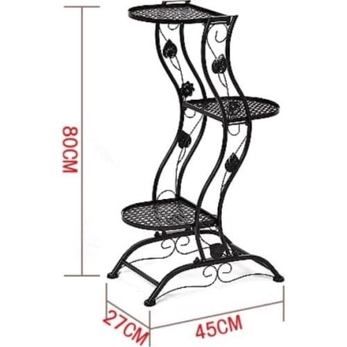 80*45*27CM Iron Flower Rack European Bonsai Rack Balcony Pot Culture Shelf