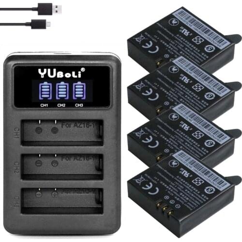 1400mAh Battery For Original Xiaomi Yi 2 yi 4k Batteries+ LED 3in1 Charger for Xiaoyi Yi Lite Action Camera