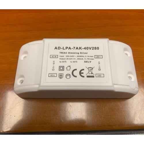 Free Shipping AD-LPA-7AK-40V280 280mA Alternative 12W AD-A12X1W-LDIM 320mA 7~12pcs 1W power driver Power supply Triac Dimmable