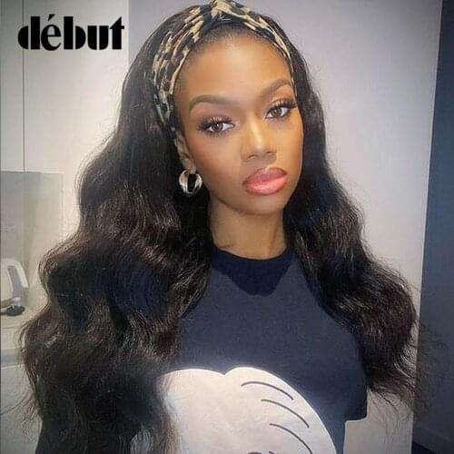 Debut Body Wave Headband Wigs For Black Women Brazilian Remy Human Hair Bob Wigs 28'' Full Glueless Cheap Remy Human Hair Wigs