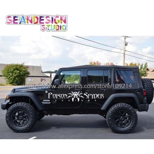 For Jeep Wrangler RUBICON Sahara Spyder 4X4 OFF ROAD SUV WHEEL Van Truck Decal Stickers Waterproof Z24