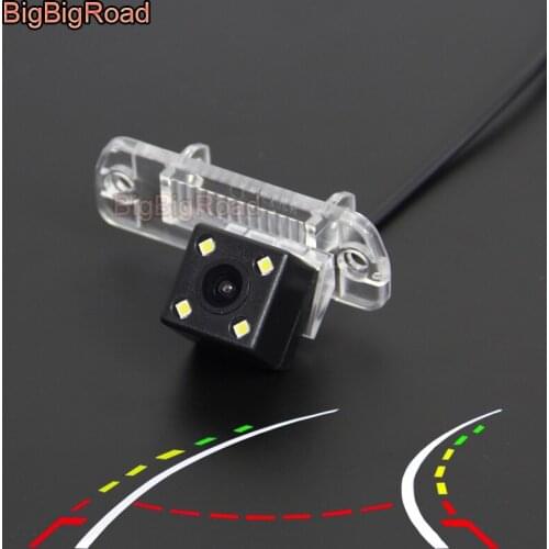 BigBigRoad Car Intelligent Dynamic Trajectory Tracks Rear View Backup Camera For Mercedes Benz SL Series R230 GL X164 2008 -2012