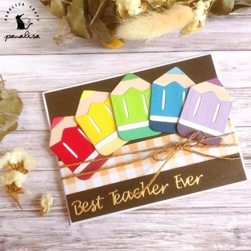 Panalisacraft crayon pencil Metal Cutting Dies Stencils for DIY Scrapbooking/photo album Decorative Embossing DIY Paper Cards
