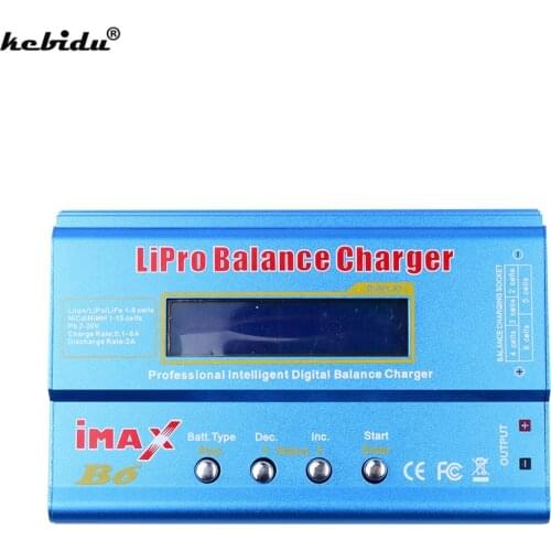 Kebidu New iMAX B6 Lipro NiMh Li-ion Ni-Cd RC Battery Balance Digital Charger for NiMH NiCd Battery 60W Max