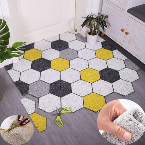 Entrance Door Mat Carpet Anti-Slip Outdoor Custom Area Nordic Kitchen Bathroom Silk Loop Rug Home Decoration Door Mats