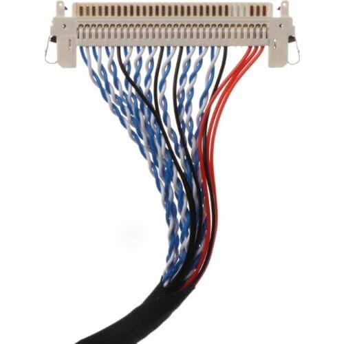 Hooks LVDS Cable D8 FIX-30P-D8 FIX 30 Double Pins 2ch 8bit 1.0mm Pitch 250mm 500mm 17-21inch LCD Display Panel Screen Controller