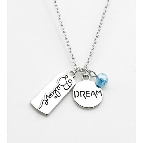 Fashion personality jewelry believe Dream birth stone pendant necklace for Women N262