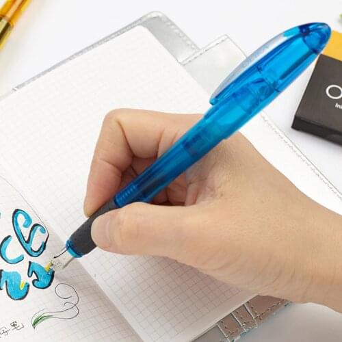 Korea monami OLIKA Fountain Pen Set Transparent Multi Color F Nib 0.5 mm Calligraphy Scrapbooking Kawaii Ink Pen Writing 02099F