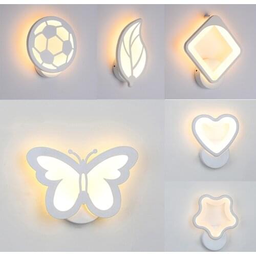 Butterfly Leaf Wall Light LED Aluminium wall light rail project Square LED wall lamp bedside room bedroom wall lamps arts 220v