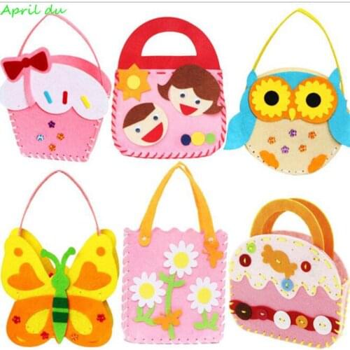 April Du DIY non-woven woven teaching aids childrens Non-woven DIY handmade bag non-woven material package manual DIY education