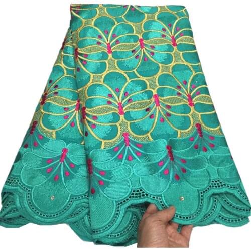 New Arrival Cotton African Fabric High Quality Swiss Voile Fabric Embroidery Nigerian Fabric For Women Wedding YC-150