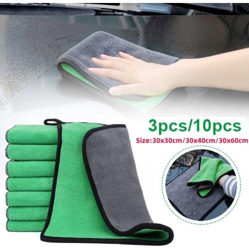 Extra Soft Car Wash Microfiber Towel 30x30/40/60CM Cleaning Drying Cloth Care Cloth Detailing Car Wash Towels Wshing Accessories