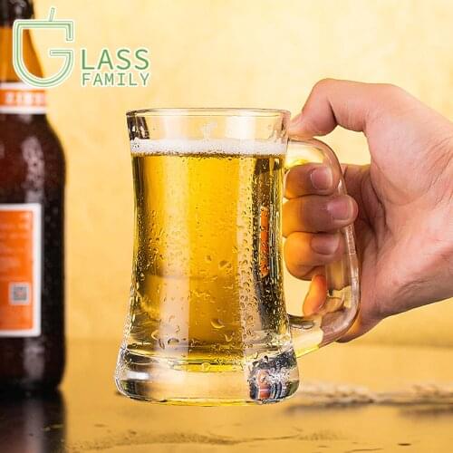 GF Beer Mugs Eco Friendly Glass Mugs with Handle Football Festival Glass Cup Drinking Glasses Glassware Wine Glass Tea Cup