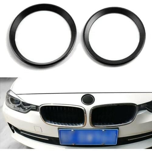 F31 Logo Surrounding Ring For BMW 3 4 Series Front Rear F30 M4 Metallic Black