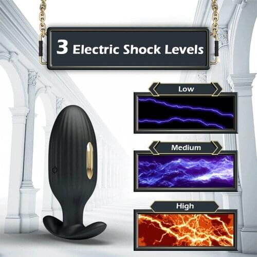 APP Control Electric Shock Pulse Anal Dildo Vibrator Male Prostate Massager Butt Plug Anus Dilator Adult Sex Toys For Men Couple