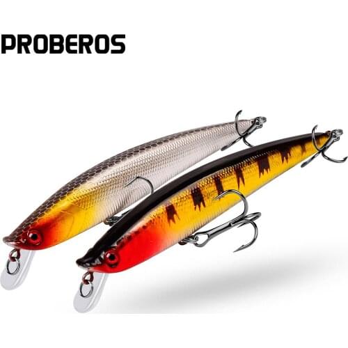 PROBEROS 1PCS Topwater Fishing Lure 11.5cm-11g Bass Trolling Lure Floating Minnow Bait Artificial Hard Bait Wobblers Swimbait