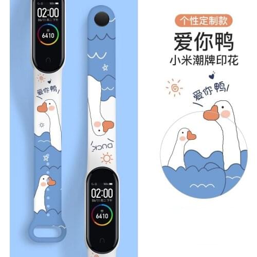 Correa For Mi Band 6 5 4 3 Strap Printing Silicone Flower Xiaomiband Replacement Watchband Bracelet Smart Sports Fitness Wrist