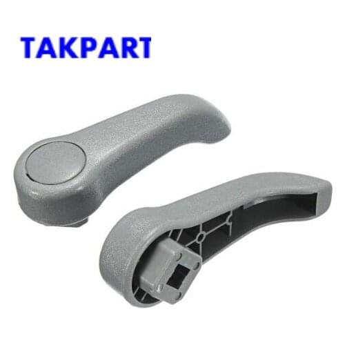 TAKPART 1Pair Car Seat Handles For Renault Clio MK2 Adjusting Lever Handle Pull Set New Black / Gray