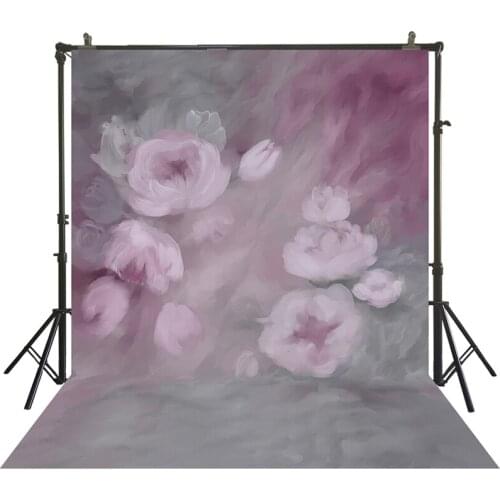 Gray floral professional backdrops photography fabric background portrait abstract muslin backdrop senior portrait props W-3848