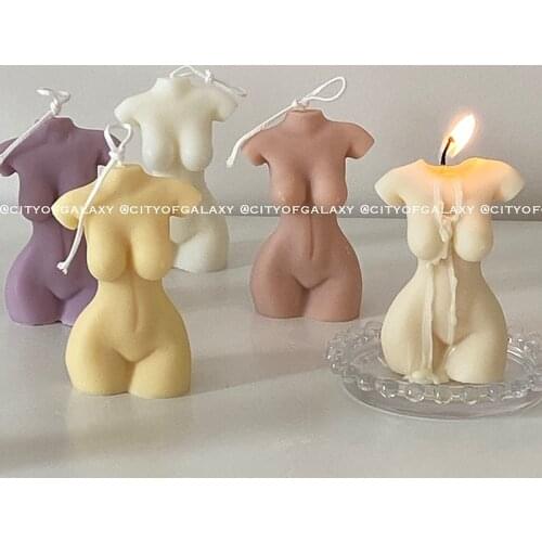 Human Candle Silicone Mold Scented candle Molds Character Design Plaster Mold