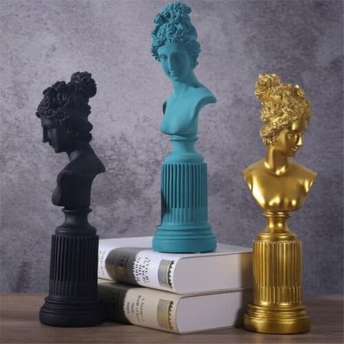 36cm Nordic Resin Freya Venus Goddess Statuettes Living Room Home Art Sculpture Study Room Creative Portrait Decoration Gifts