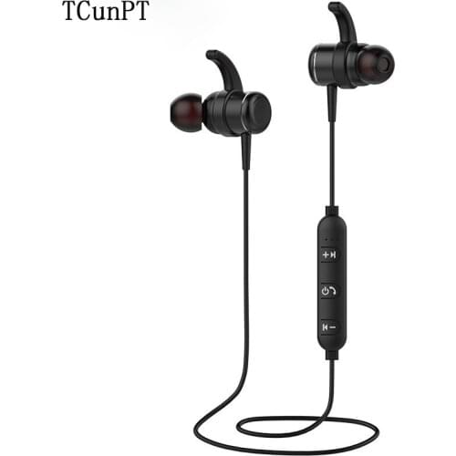 TCunPT New T1 Wireless Headphone Bluetooth Earphones Sports Bass Stereo Headset with Mic for IPhone Xiaomi Huawei SAMSUNG PhoneS