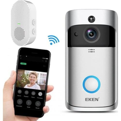 EKEN V5 Video Doorbell Smart Wireless WiFi Security Door Bell With Chime Home Monitor Night Vision wholesale 20pcs/lot