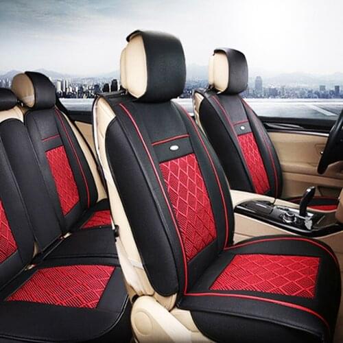 Universal Ice Silk Leather Car Seat Covers For BMW E30 E34 E36 E39 E46 E60 E90 F10 F30 X3 X5 X6 Car Accessories (Front + Rear)