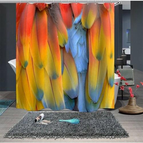 Custom Made Shower Curtain Bathroom Curtain Partition 1.5 x 1.8m 1.8 x 1.8m 1.8 x 2m Feather