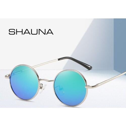 SHAUNA New Arrival Vintage Fashion Women Men Small Round Polarized Sunglasses Retro Trending Mirror Lens Unique Punk Sun Glasses